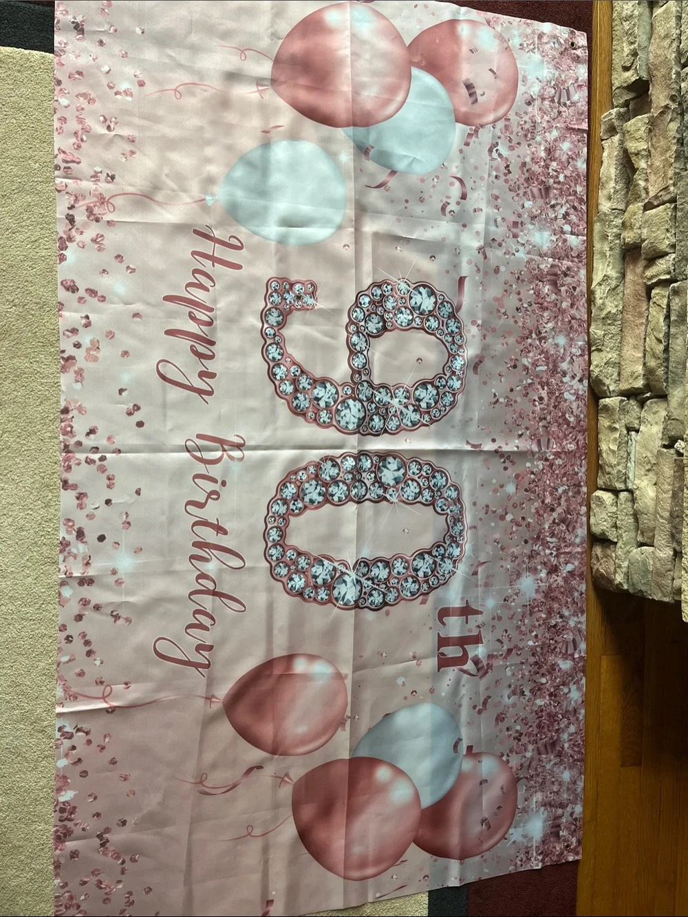 Happy 90th Birthday Rose Gold Backdrop and everything you need for party!